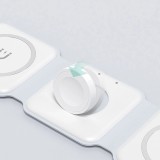 Chargeur inductif 15W pliable 3 en 1 Dudao A11N avec câble USB-C format poche - Blanc