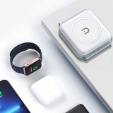 Chargeur inductif 15W pliable 3 en 1 Dudao A11N avec câble USB-C format poche - Blanc