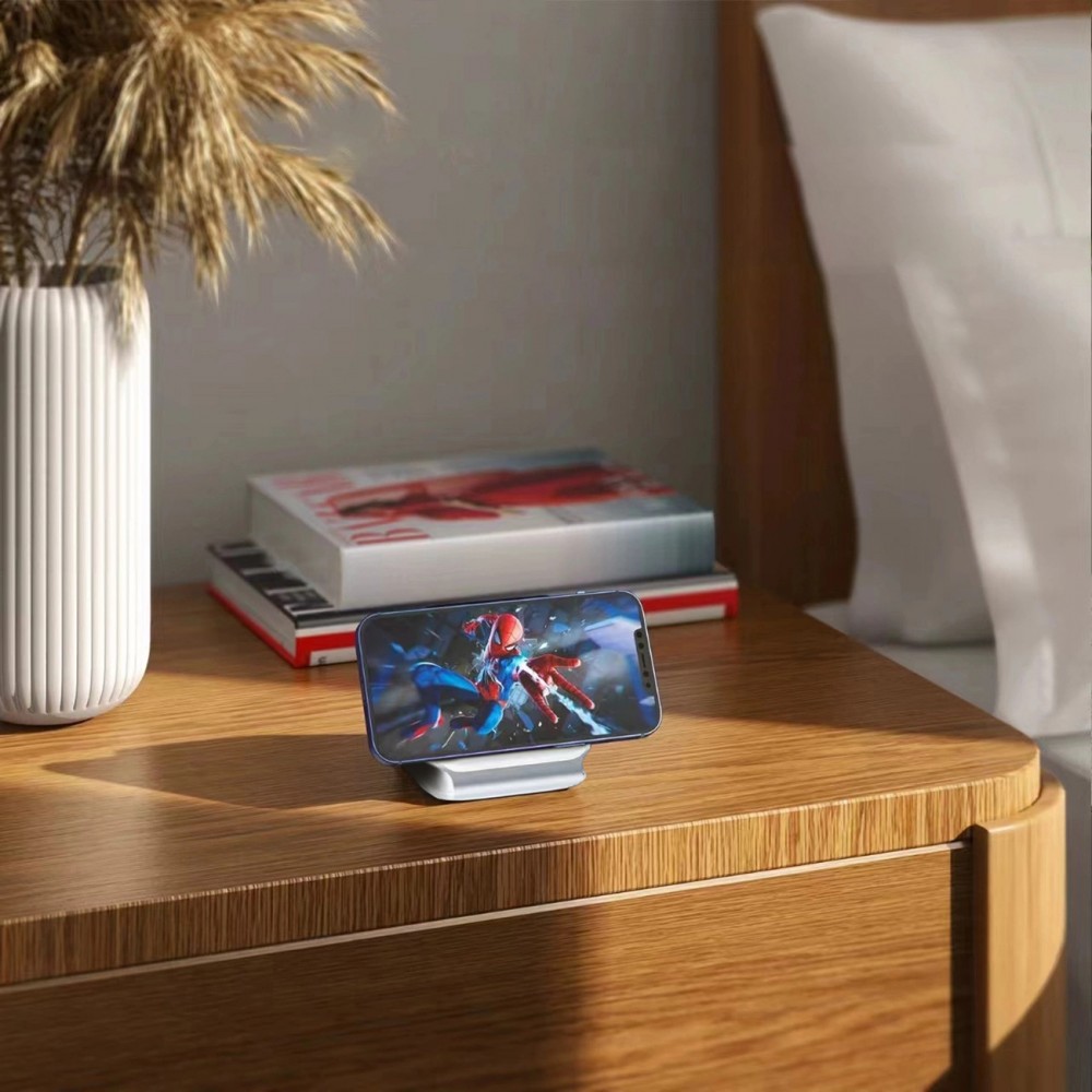 Chargeur inductif 15W pliable 3 en 1 Dudao A11N avec câble USB-C format poche - Blanc