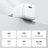 Chargeur rapide Ugreen Nexode Mini 30W PD USB-C GaN - Blanc