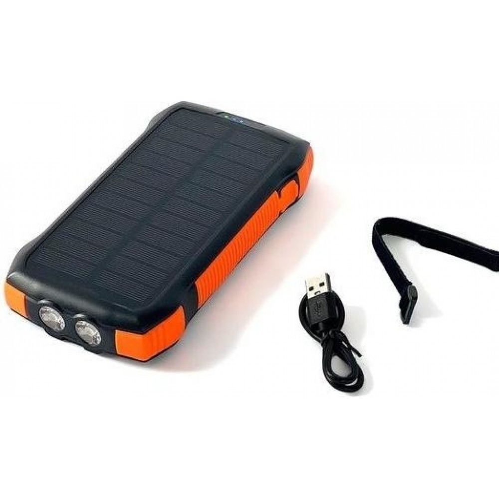 Choetech B659 Solar Power Bank 10000 mAh - Batterie externe solaire avec chargeur induction Qi 5W - Noir