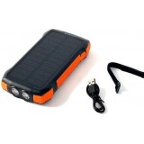Choetech B659 Solar Power Bank 10000 mAh - Batterie externe solaire avec chargeur induction Qi 5W - Noir