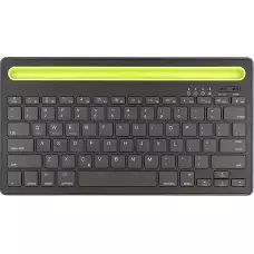 Ultradünne kabellose Bluetooth 3.0 Tastatur Android & iOS aufladbar USB & Multi Verbindungs Switch (QWERTY) - Schwarz