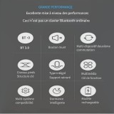 Clavier sans fil Bluetooth 3.0 ultra-mince Android & iOS rechargeable USB & switch multi-connexion (QWERTY) - Noir