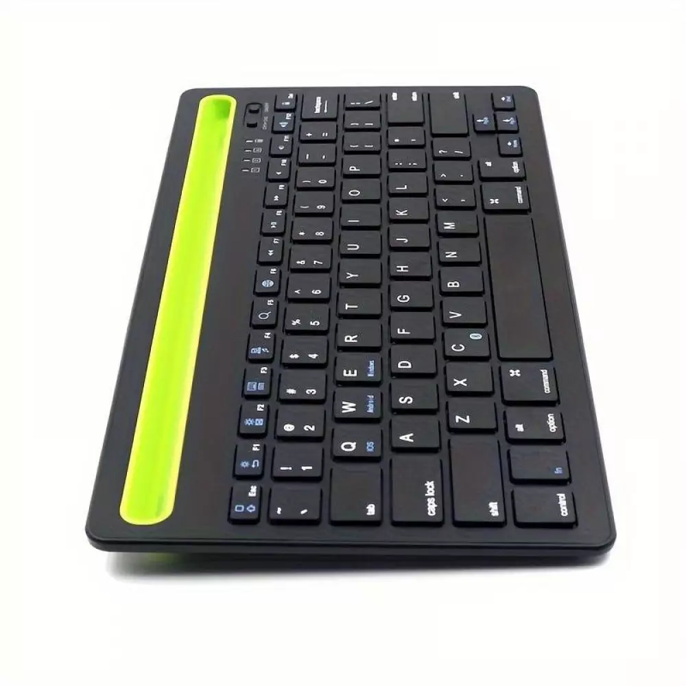 Ultradünne kabellose Bluetooth 3.0 Tastatur Android & iOS aufladbar USB & Multi Verbindungs Switch (QWERTY) - Schwarz