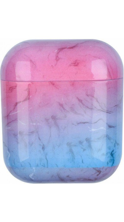 Coque AirPods 1 / 2 - Marble bleu - Rose