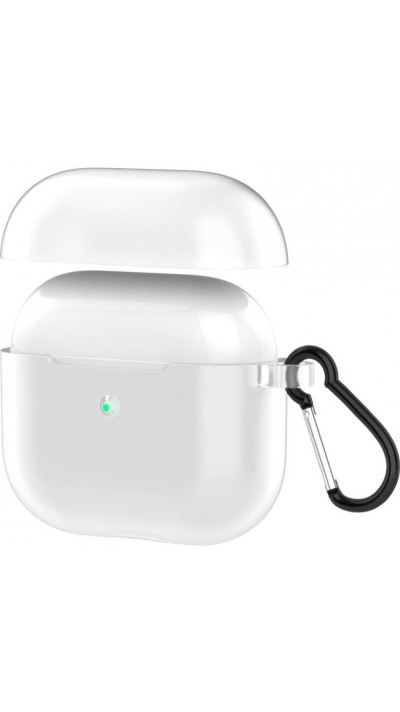 Coque AirPods Pro - Gel transparent Silicone avec mousqueton - Transparent