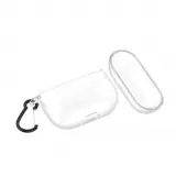 Coque AirPods Pro - Gel transparent Silicone avec mousqueton - Transparent