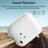 Coque AirPods Pro - Gel transparent Silicone avec mousqueton - Transparent