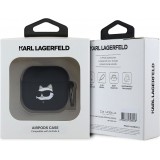 AirPods 4 Case Hülle - Karl Lagerfeld 3D Kopf Choupette - Schwarz
