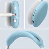 Coque AirPods Max - Silicone souple flexible avec bandeau - Bleu