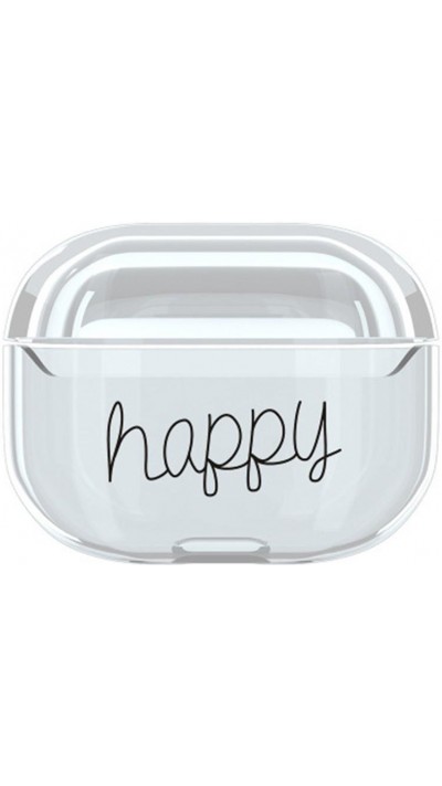 Coque AirPods Pro - Plastique transparent Happy