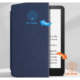 Coque Kindle Paperwhite 1 / 2 / 3 - Cuir synthétique hard-shell ultra fin et léger - Bleu clair