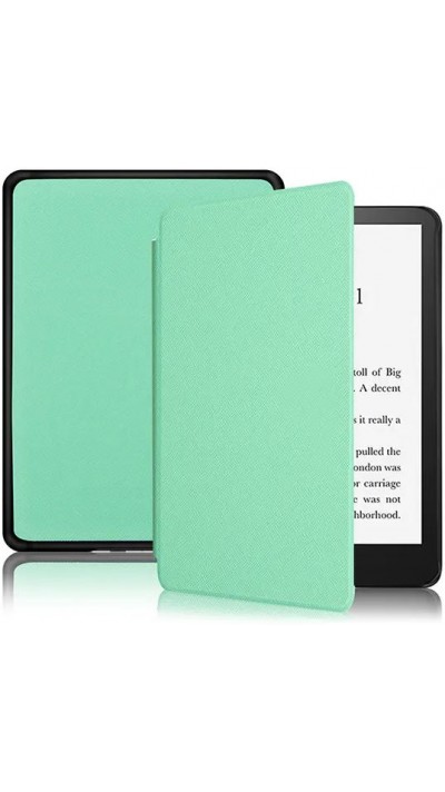 Coque Kindle Paperwhite 1 / 2 / 3 - Cuir synthétique hard-shell ultra fin et léger - Turquoise