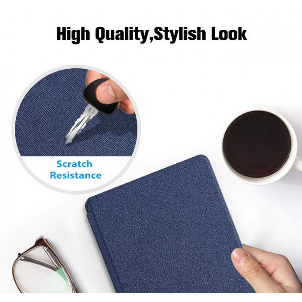 Coque Kindle Paperwhite 1 / 2 / 3 - Cuir synthétique hard-shell ultra fin et léger - Turquoise