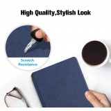 Coque Kindle Paperwhite 1 / 2 / 3 - Cuir synthétique hard-shell ultra fin et léger - Turquoise