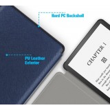 Coque Kindle Paperwhite 1 / 2 / 3 - Cuir synthétique hard-shell ultra fin et léger - Turquoise