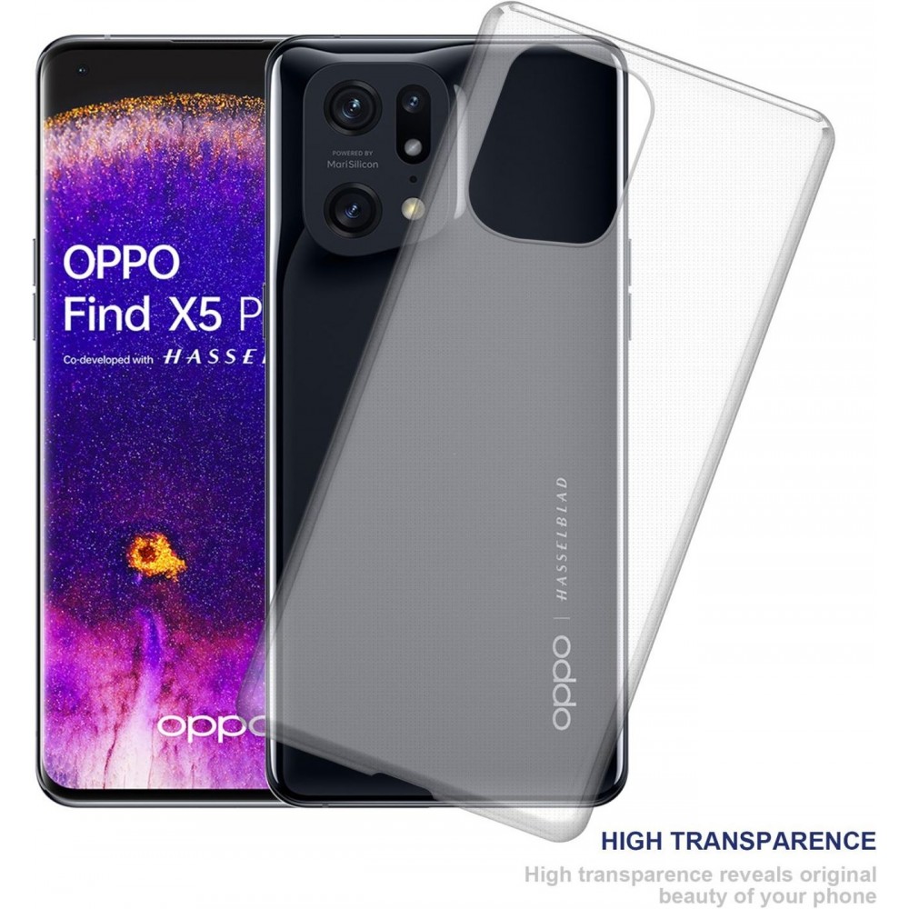 Coque OPPO Find X5 Pro - Gel transparent Silicone Super Clear flexible