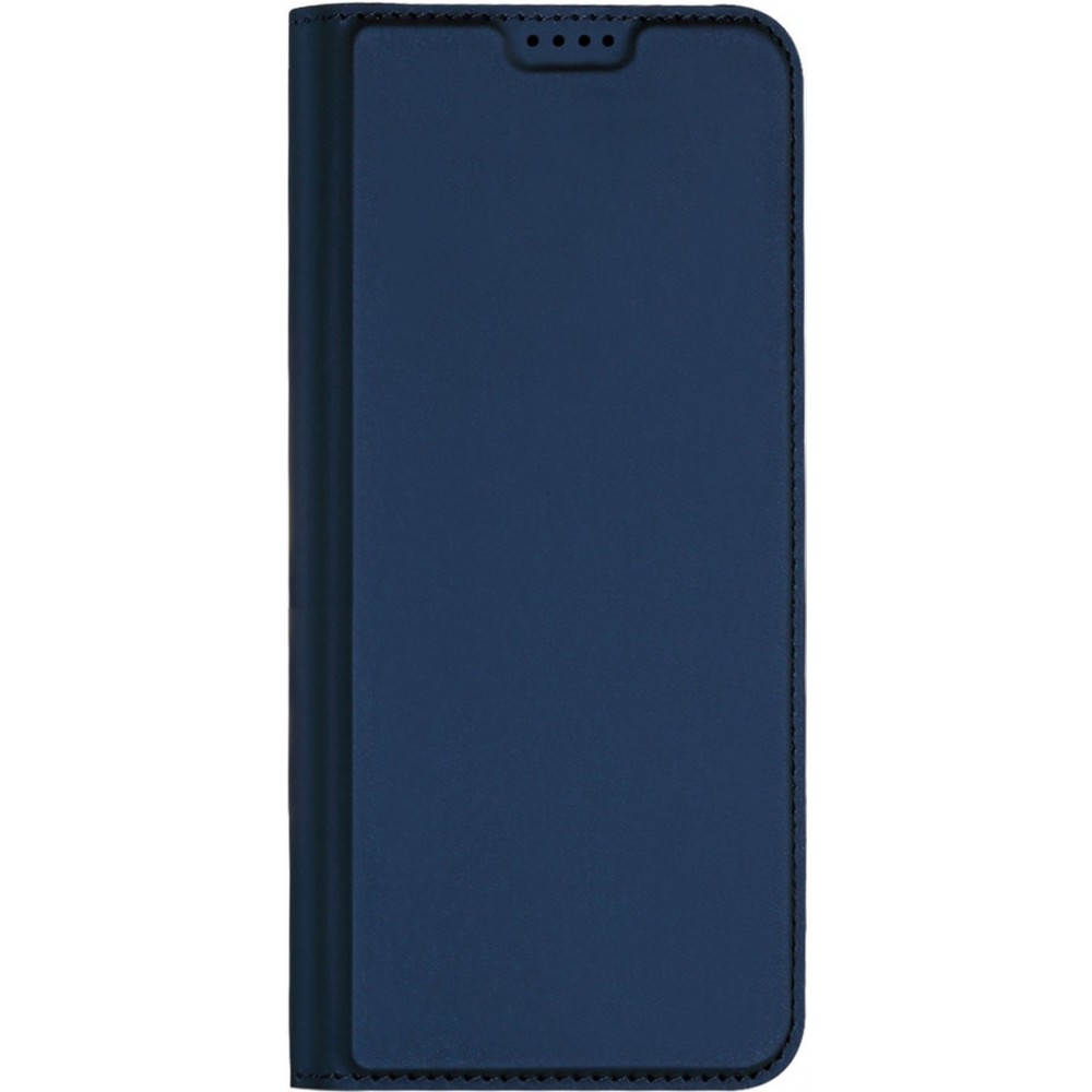Coque Samsung Galaxy A14 5G - Flip soft touch avec rabat aimanté et porte-carte intégré - Bleu