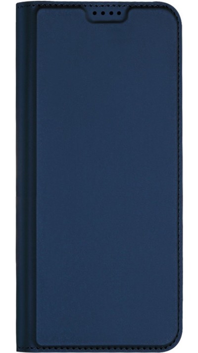 Coque Samsung Galaxy A14 5G - Flip soft touch avec rabat aimanté et porte-carte intégré - Bleu