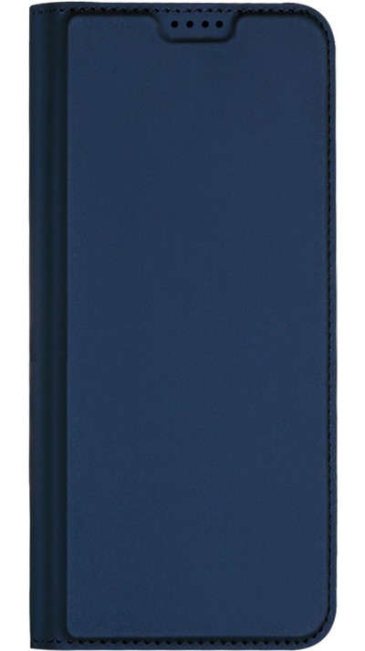 Coque Samsung Galaxy A14 5G - Flip soft touch avec rabat aimanté et porte-carte intégré - Bleu