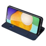 Coque Samsung Galaxy A14 5G - Flip soft touch avec rabat aimanté et porte-carte intégré - Bleu