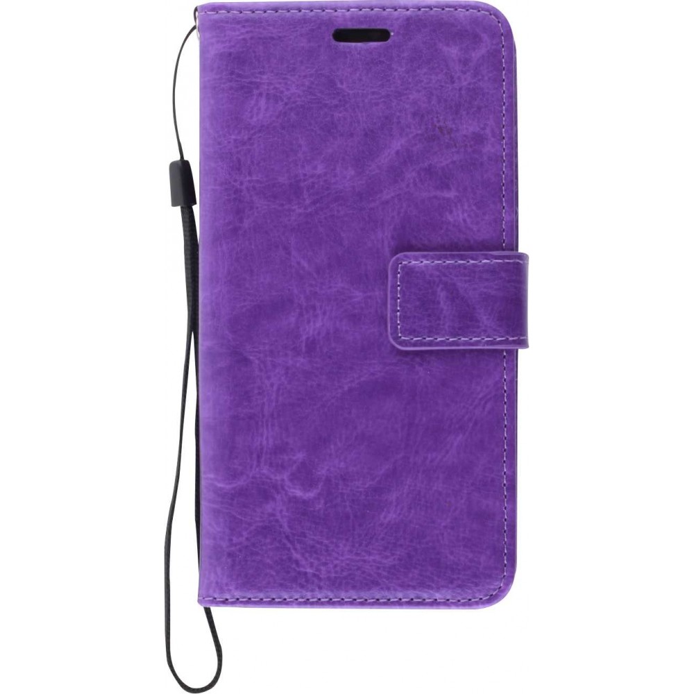 Coque Samsung Galaxy S22+ - Premium Flip cuir lisse porte-cartes - Violet