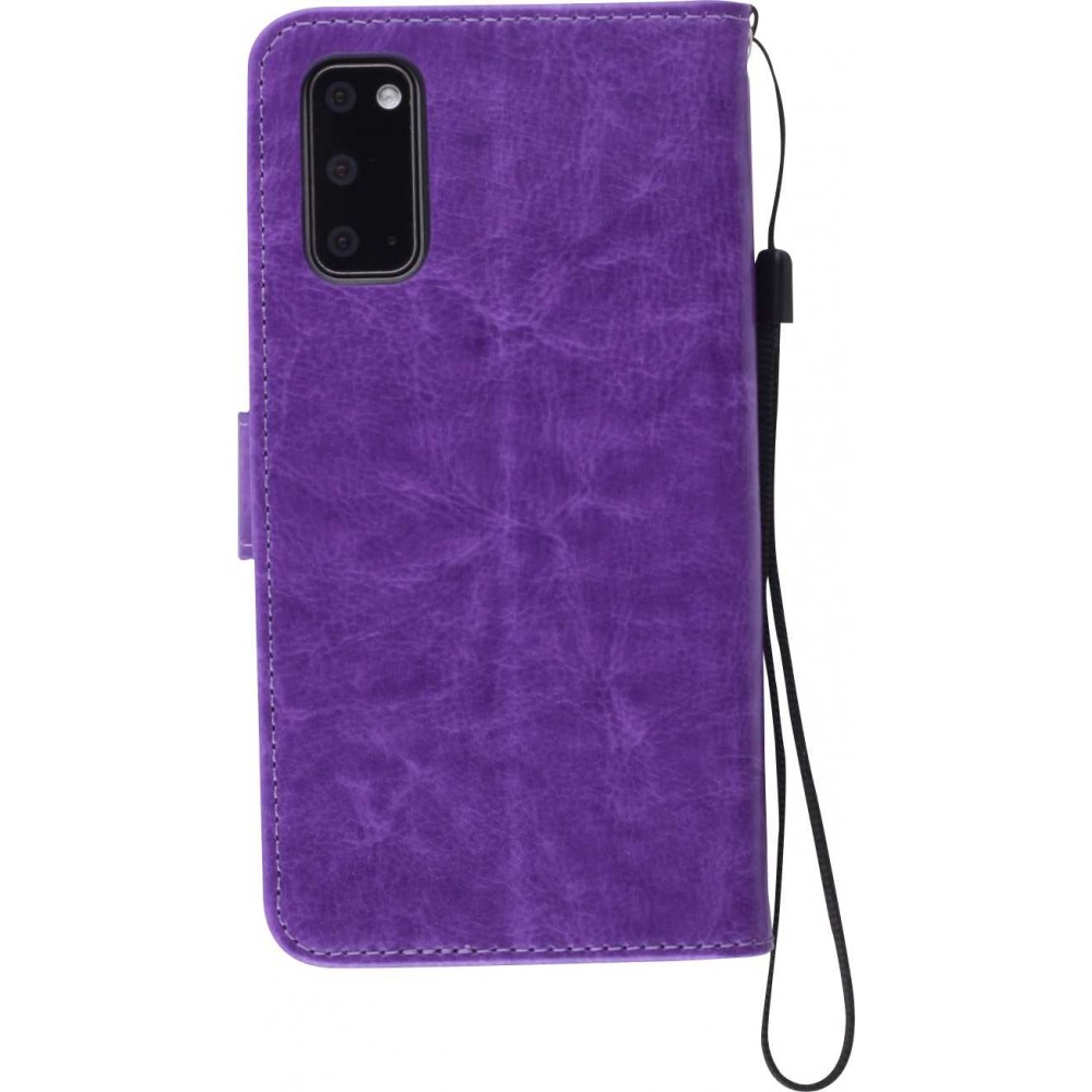 Coque Samsung Galaxy S22+ - Premium Flip cuir lisse porte-cartes - Violet