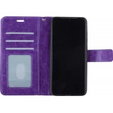 Coque Samsung Galaxy S22+ - Premium Flip cuir lisse porte-cartes - Violet