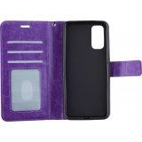 Coque Samsung Galaxy S22+ - Premium Flip cuir lisse porte-cartes - Violet