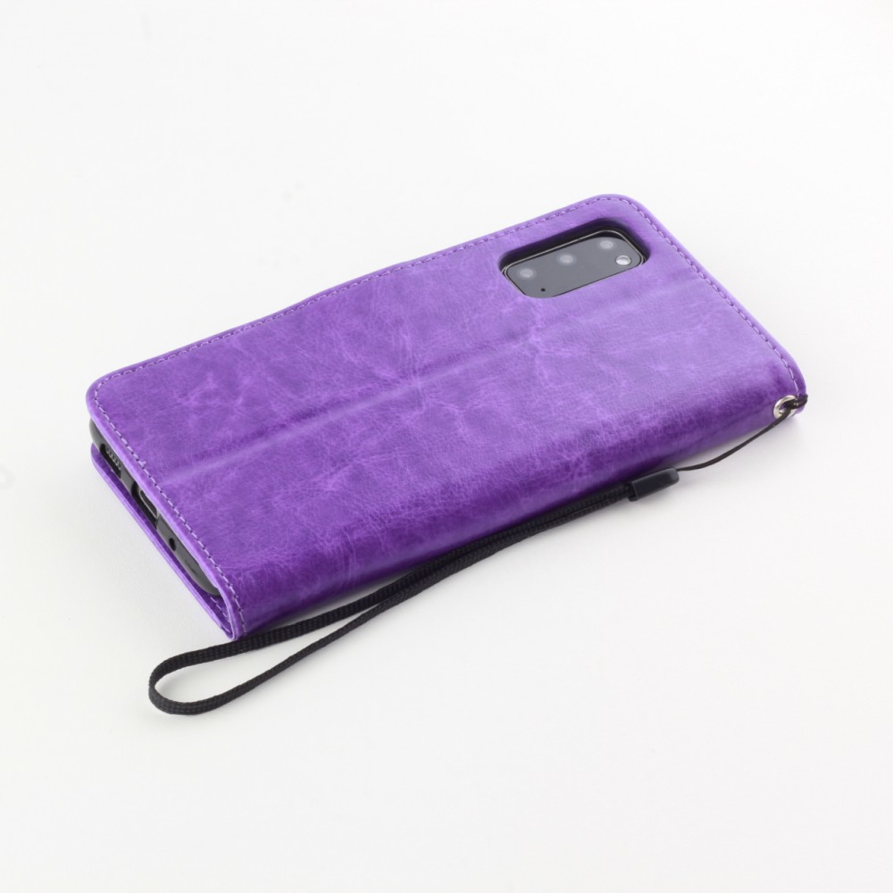Coque Samsung Galaxy S22+ - Premium Flip cuir lisse porte-cartes - Violet