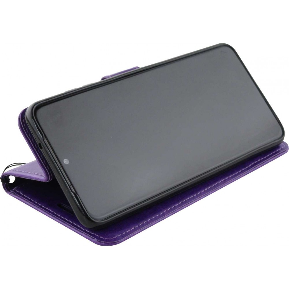 Coque Samsung Galaxy S22+ - Premium Flip cuir lisse porte-cartes - Violet