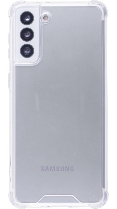 Coque Samsung Galaxy S22 - Bumper Glass Hybrid TPU silicone anti-choc - Transparent