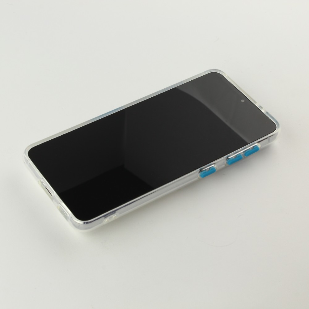 Coque Samsung Galaxy S23+ - Caméra clapet avec anneau - Bleu