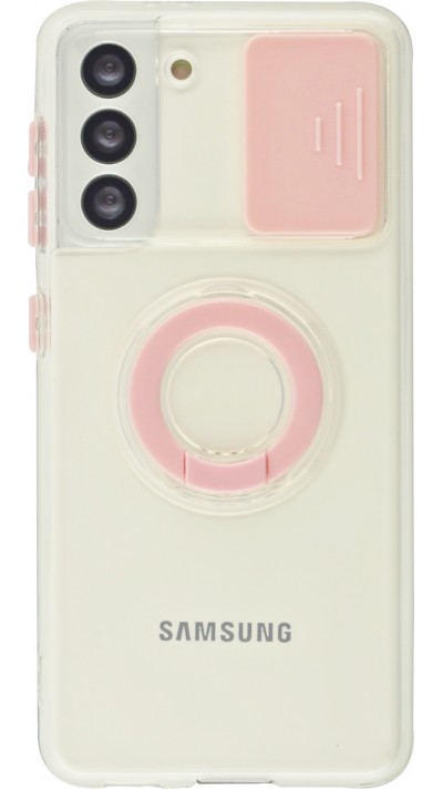 Coque Samsung Galaxy S22 - Caméra clapet avec anneau - Rose