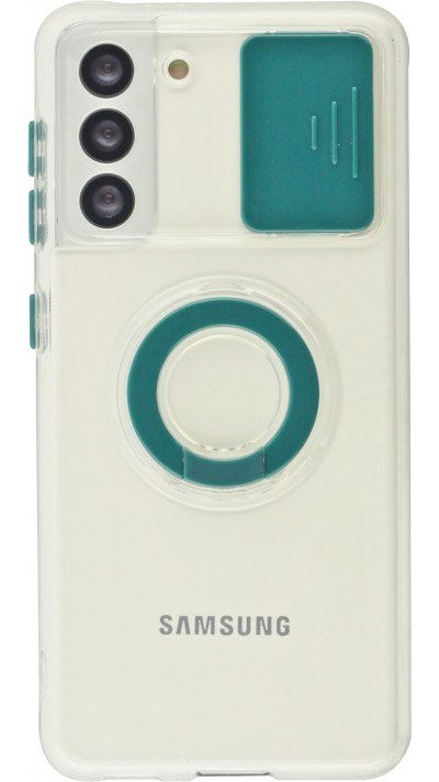 Coque Samsung Galaxy S23 - Caméra clapet avec anneau - Vert foncé