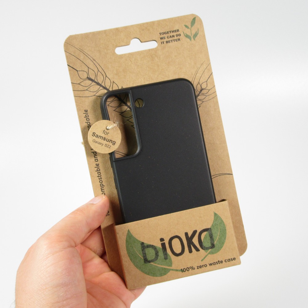 Coque Samsung Galaxy S22+ - Bioka biodégradable et compostable Eco-Friendly - Noir