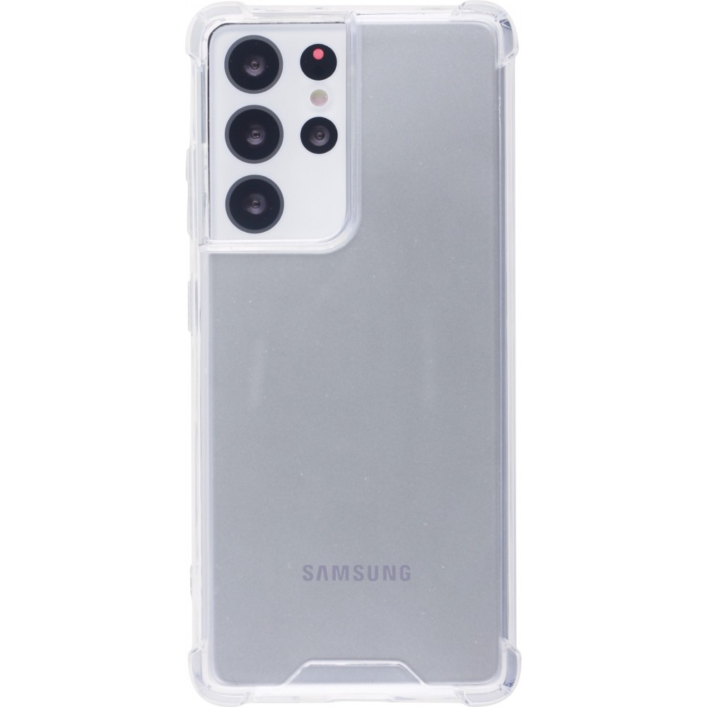 Coque Samsung Galaxy S23 Ultra - Bumper Glass Hybrid TPU silicone anti-choc - Transparent