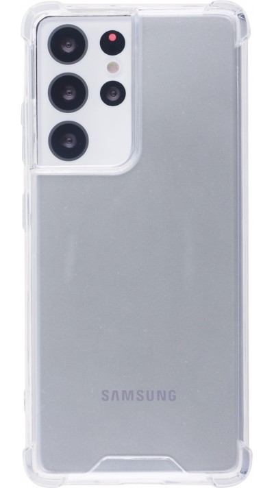 Coque Samsung Galaxy S22 Ultra - Bumper Glass Hybrid TPU silicone anti-choc - Transparent