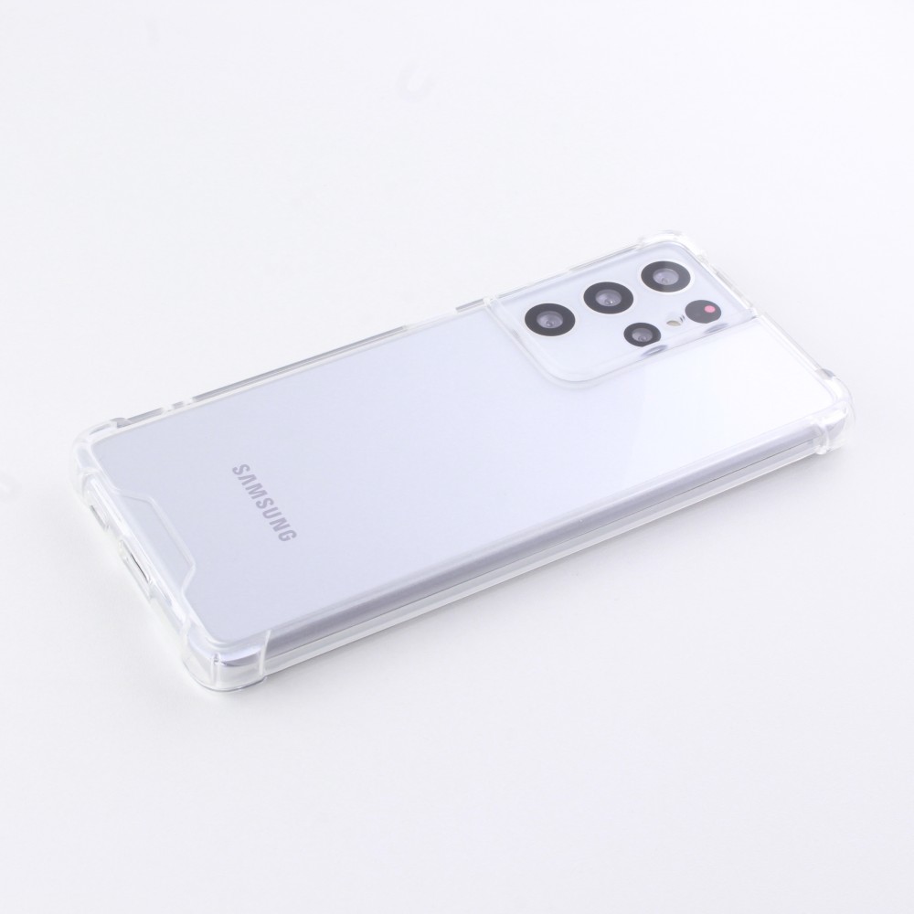 Coque Samsung Galaxy S23 Ultra - Bumper Glass Hybrid TPU silicone anti-choc - Transparent