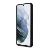 Coque Samsung Galaxy S22+ - Mercedes officielle en silicone soft touch et logo métallique en relief - Noir