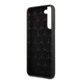 Coque Samsung Galaxy S22+ - Mercedes officielle en silicone soft touch et logo métallique en relief - Noir