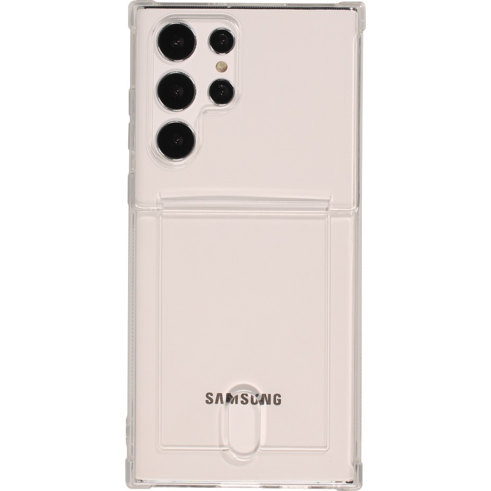 Coque Samsung Galaxy S23 Ultra - Gel Bumper Porte-carte - Transparent