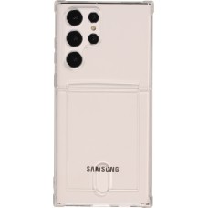 Coque Samsung Galaxy S23 Ultra - Gel Bumper Porte-carte - Transparent