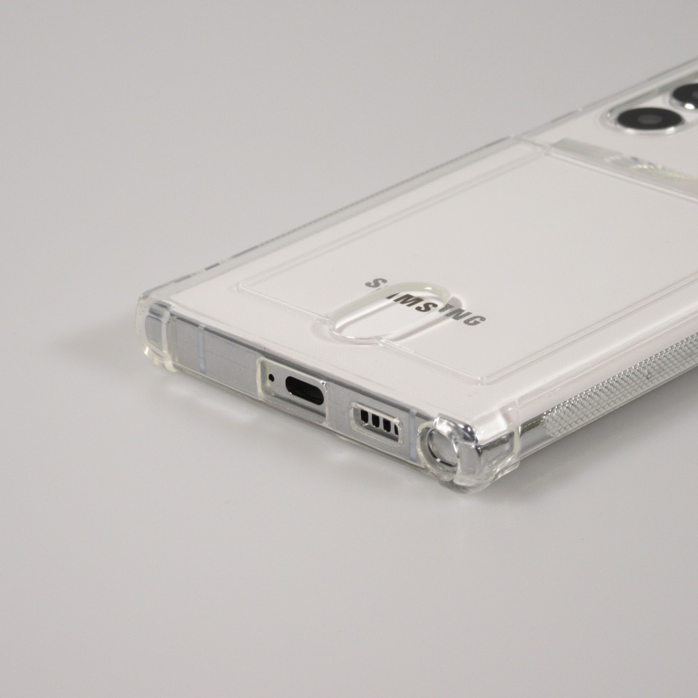 Coque Samsung Galaxy S23 Ultra - Gel Bumper Porte-carte - Transparent