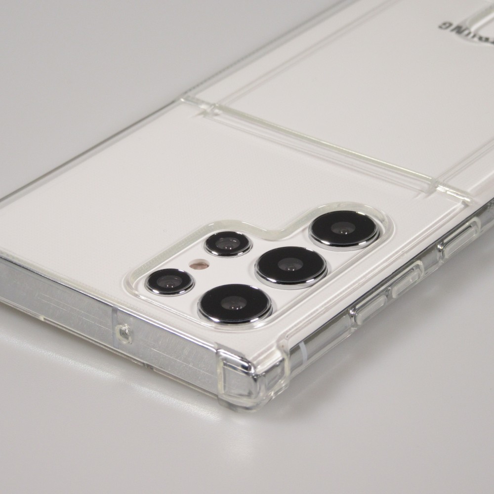 Coque Samsung Galaxy S23 Ultra - Gel Bumper Porte-carte - Transparent