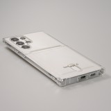 Coque Samsung Galaxy S23 Ultra - Gel Bumper Porte-carte - Transparent