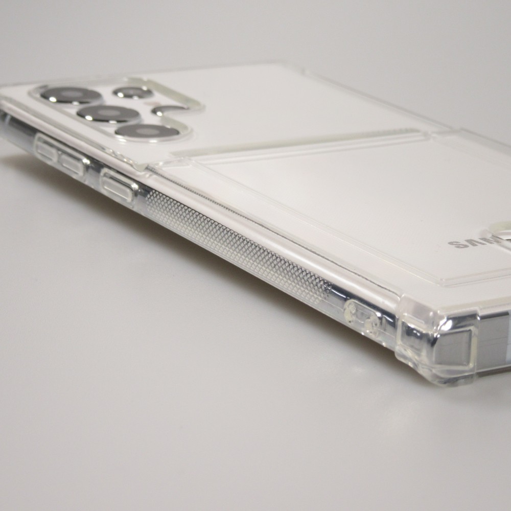 Coque Samsung Galaxy S23 Ultra - Gel Bumper Porte-carte - Transparent