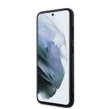 Coque Samsung Galaxy S23+ - BMW Signature Collection avec bandeau en cuir véritable et logo métallique - Noir