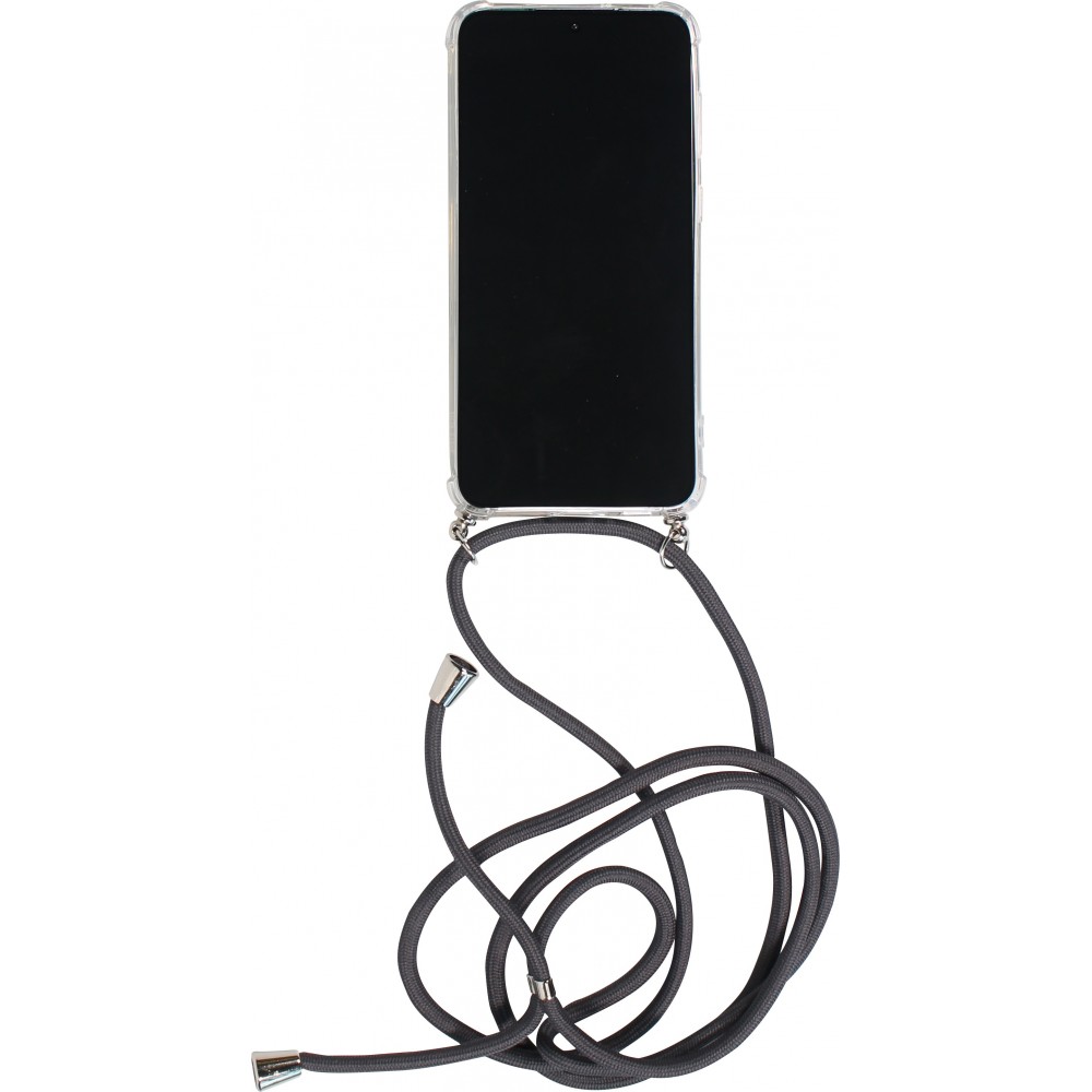 Coque Samsung Galaxy S23 - Gel transparent avec lacet - Gris